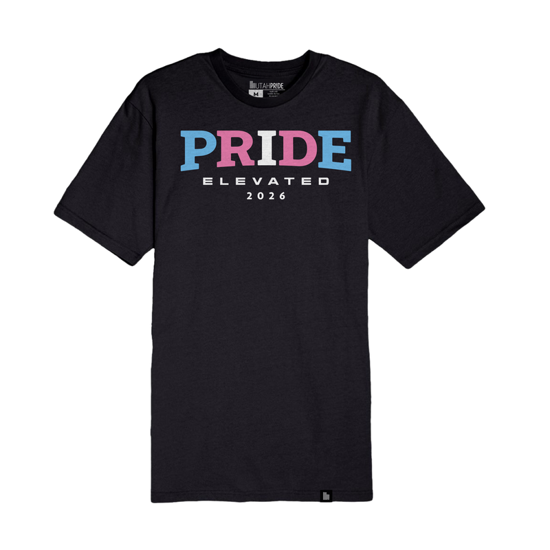 Utah Pride Elevated 2026 Trans Rainbow Tee