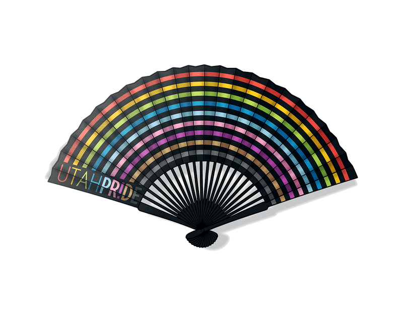 Utah Pride Rainbow Fan